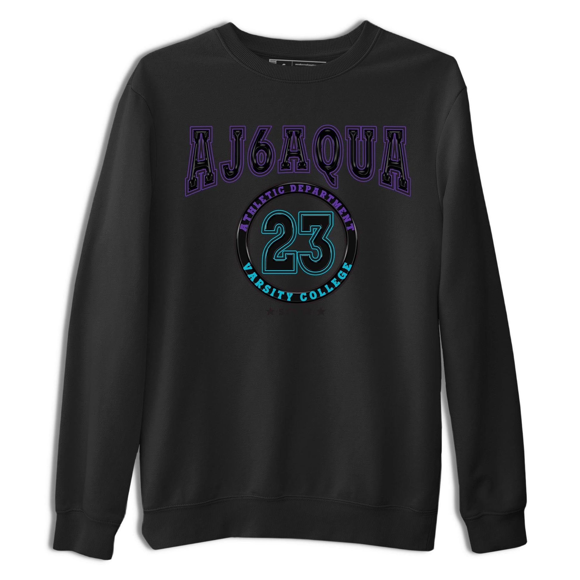 AJ6 Aqua shirt to match jordans Varsity sneaker release tees Air Jordan 6 Aqua SNRT Sneaker Tees Unisex Streetwear Clothing Black 2 T-Shirt