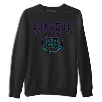 AJ6 Aqua shirt to match jordans Varsity sneaker release tees Air Jordan 6 Aqua SNRT Sneaker Tees Unisex Streetwear Clothing Black 2 T-Shirt