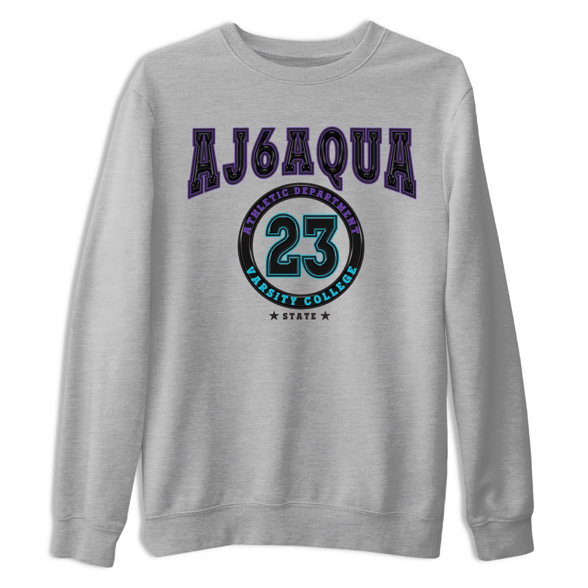 AJ6 Aqua shirt to match jordans Varsity sneaker release tees Air Jordan 6 Aqua SNRT Sneaker Tees Unisex Streetwear Clothing Heather Grey 2 T-Shirt