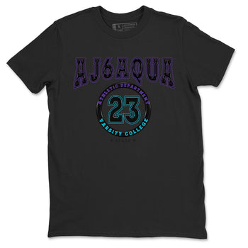AJ6 Aqua shirt to match jordans Varsity sneaker release tees Air Jordan 6 Aqua SNRT Sneaker Tees Unisex Streetwear Clothing Black 2 T-Shirt