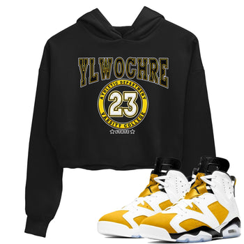 Varsity sneaker match tees to Yellow Ochre 6s street fashion brand for shirts to match Jordans SNRT Sneaker Tees Air Jordan 6 Yellow Ochre unisex t-shirt Black 1 crop shirt