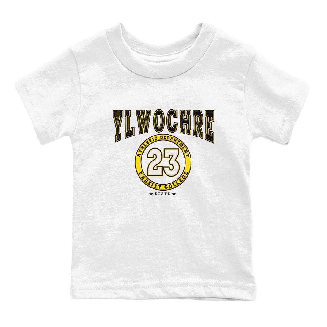 Varsity sneaker match tees to Yellow Ochre 6s street fashion brand for shirts to match Jordans SNRT Sneaker Tees Air Jordan 6 Yellow Ochre unisex t-shirt White 2 youth shirt