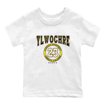 Varsity sneaker match tees to Yellow Ochre 6s street fashion brand for shirts to match Jordans SNRT Sneaker Tees Air Jordan 6 Yellow Ochre unisex t-shirt White 2 youth shirt
