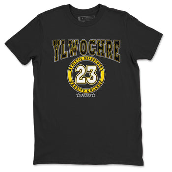 Varsity sneaker match tees to Yellow Ochre 6s street fashion brand for shirts to match Jordans SNRT Sneaker Tees Air Jordan 6 Yellow Ochre unisex t-shirt Black 2 unisex shirt