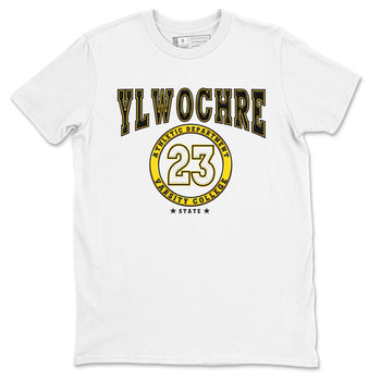 Varsity sneaker match tees to Yellow Ochre 6s street fashion brand for shirts to match Jordans SNRT Sneaker Tees Air Jordan 6 Yellow Ochre unisex t-shirt White 2 unisex shirt