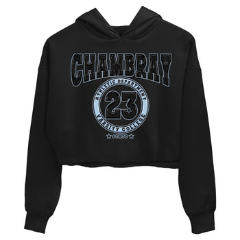Air Jordan 7 Chambray shirt to match jordans Varsity sneaker tees AJ7 Chambray SNRT Sneaker Release Tees Black 2 Crop T-Shirt