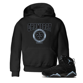 Air Jordan 7 Chambray shirt to match jordans Varsity sneaker tees AJ7 Chambray SNRT Sneaker Release Tees Baby Toddler Black 1 T-Shirt
