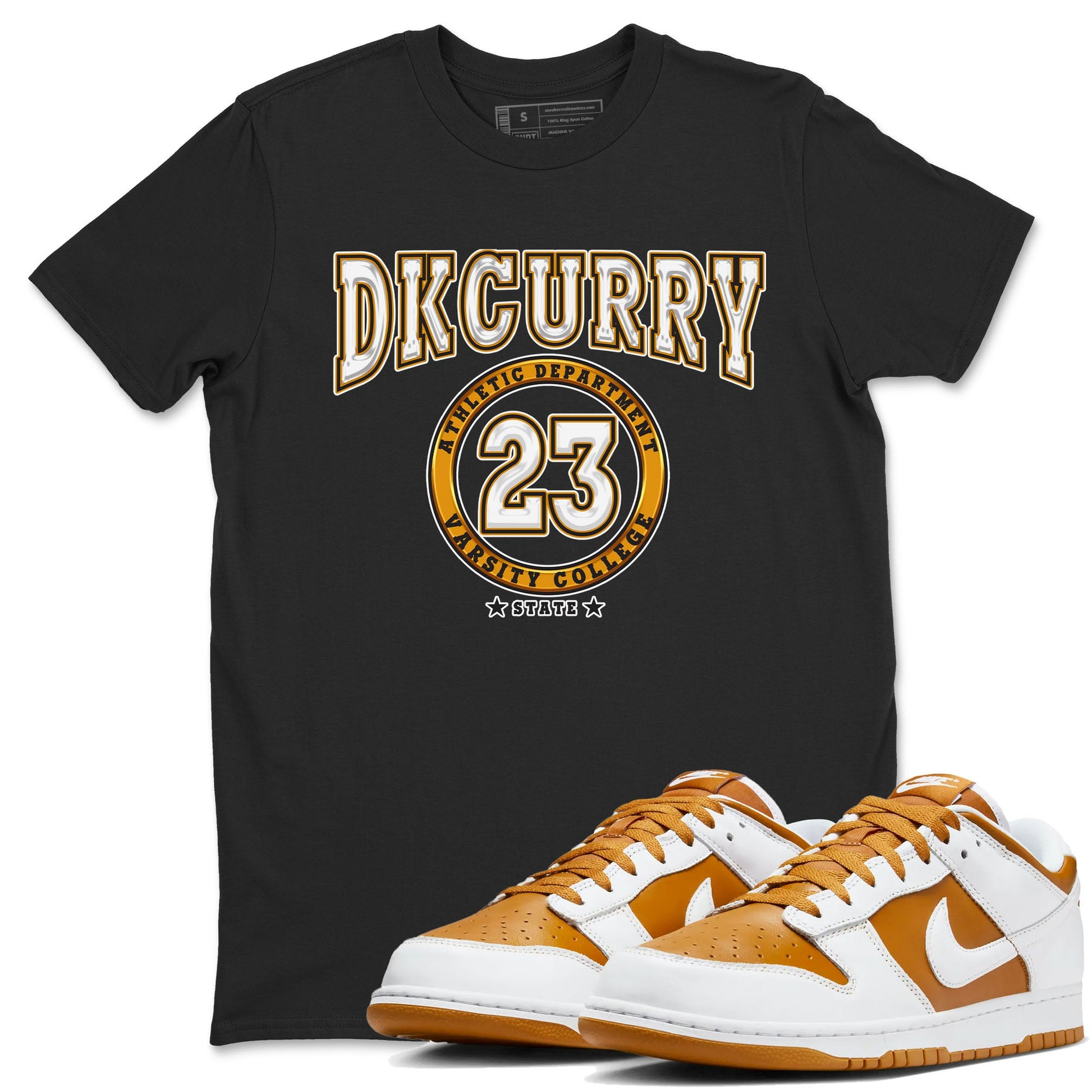 Varsity sneaker match tees to Dark Curry Reverse Curry street fashion brand for shirts to match Jordans SNRT Sneaker Tees Dunk Dark Curry unisex t-shirt Black 1 unisex shirt