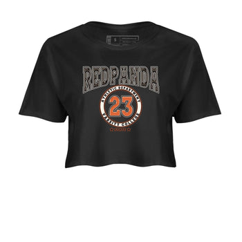 Nike Low Dunk Red Panda shirt to match jordans Varsity sneaker tees Nike Dunk Red Panda SNRT Sneaker Tees Black 2 Crop T-Shirt