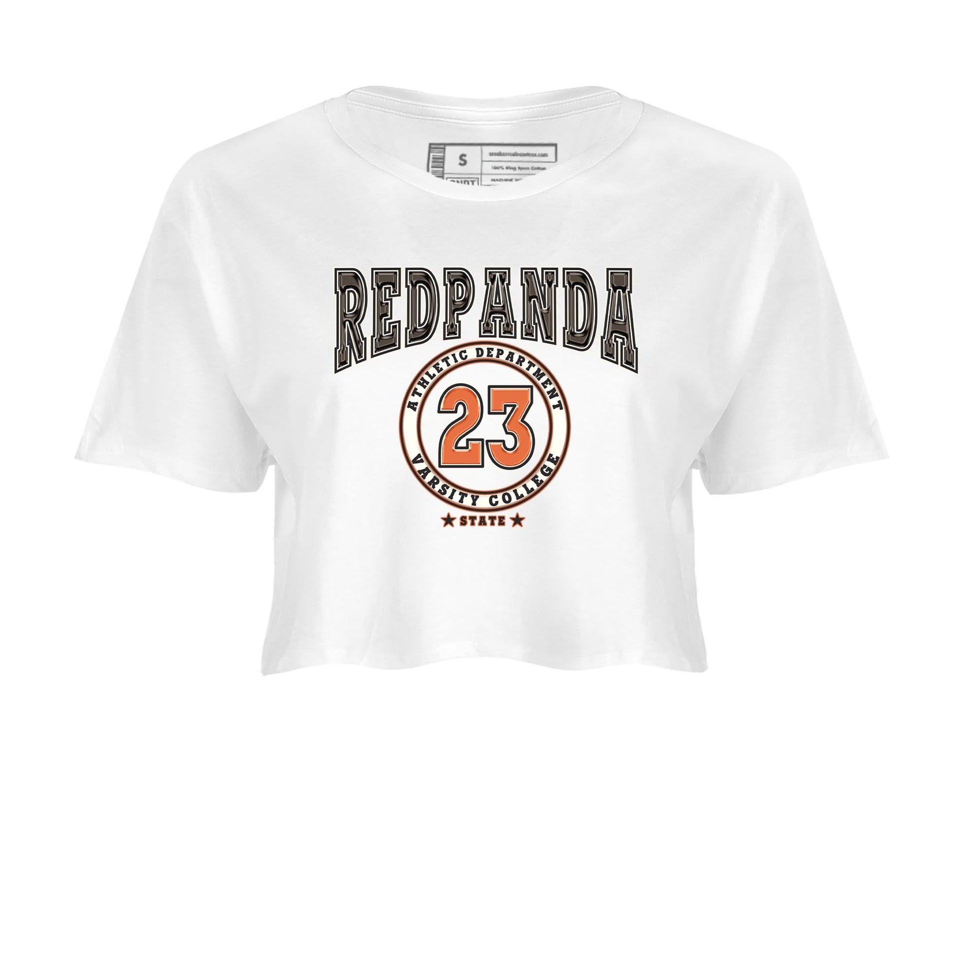 Nike Low Dunk Red Panda shirt to match jordans Varsity sneaker tees Nike Dunk Red Panda SNRT Sneaker Tees White 2 Crop T-Shirt