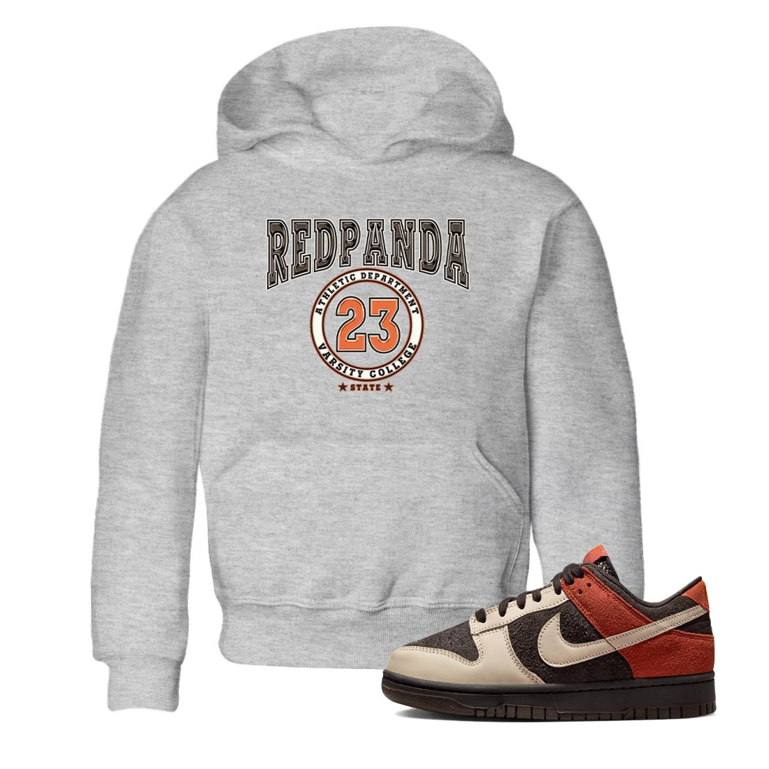 Nike Low Dunk Red Panda shirt to match jordans Varsity sneaker tees Nike Dunk Red Panda SNRT Sneaker Tees Baby Toddler Heather Grey 1 T-Shirt