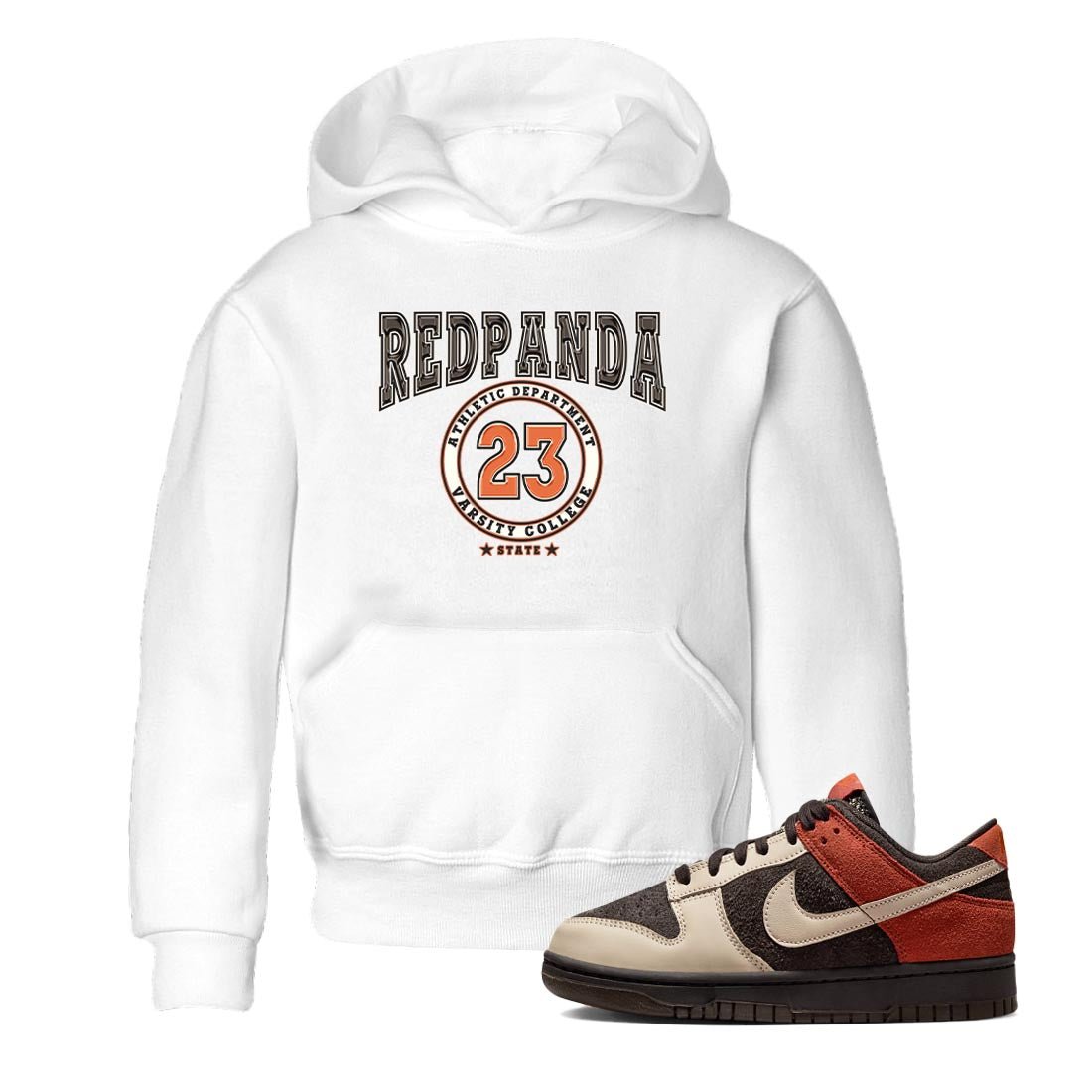Nike Low Dunk Red Panda shirt to match jordans Varsity sneaker tees Nike Dunk Red Panda SNRT Sneaker Tees Baby Toddler White 1 T-Shirt