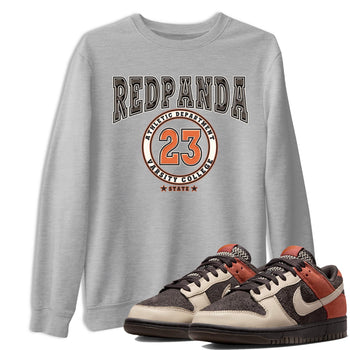 Nike Low Dunk Red Panda shirt to match jordans Varsity sneaker tees Nike Dunk Red Panda SNRT Sneaker Tees Unisex Streetwear Clothing Heather Grey 1 T-Shirt