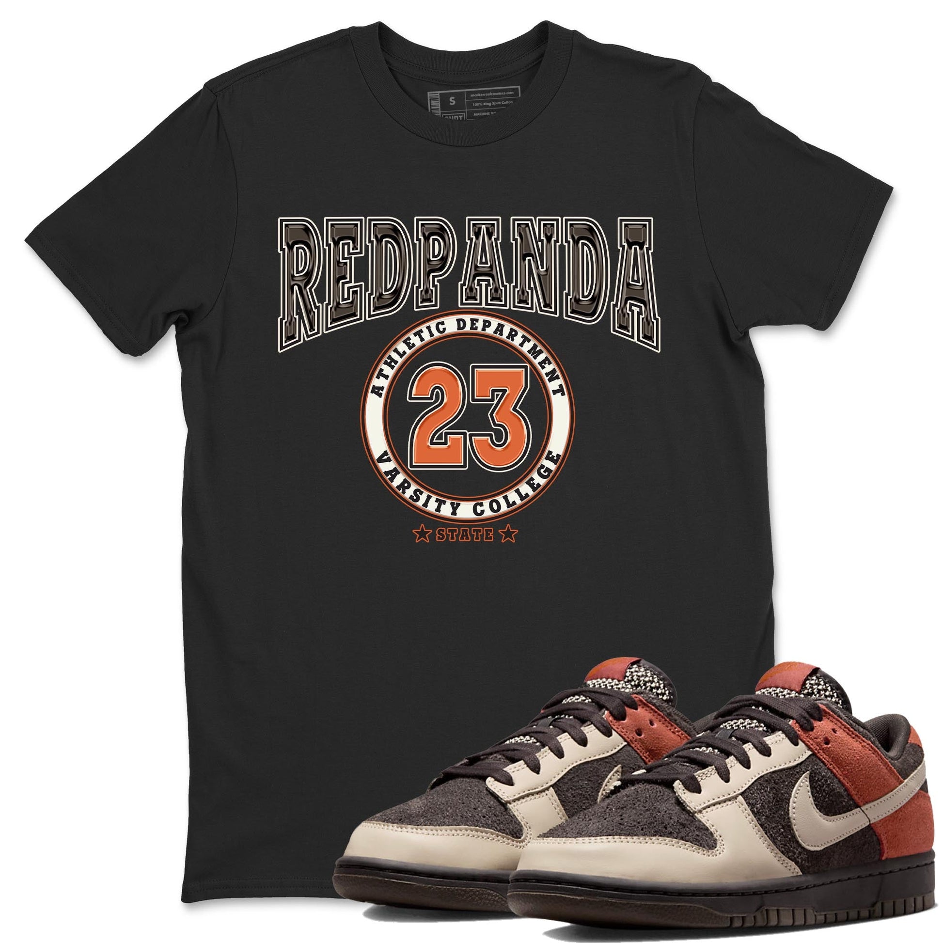 Nike Low Dunk Red Panda shirt to match jordans Varsity sneaker tees Nike Dunk Red Panda SNRT Sneaker Tees Unisex Streetwear Clothing Black 1 T-Shirt