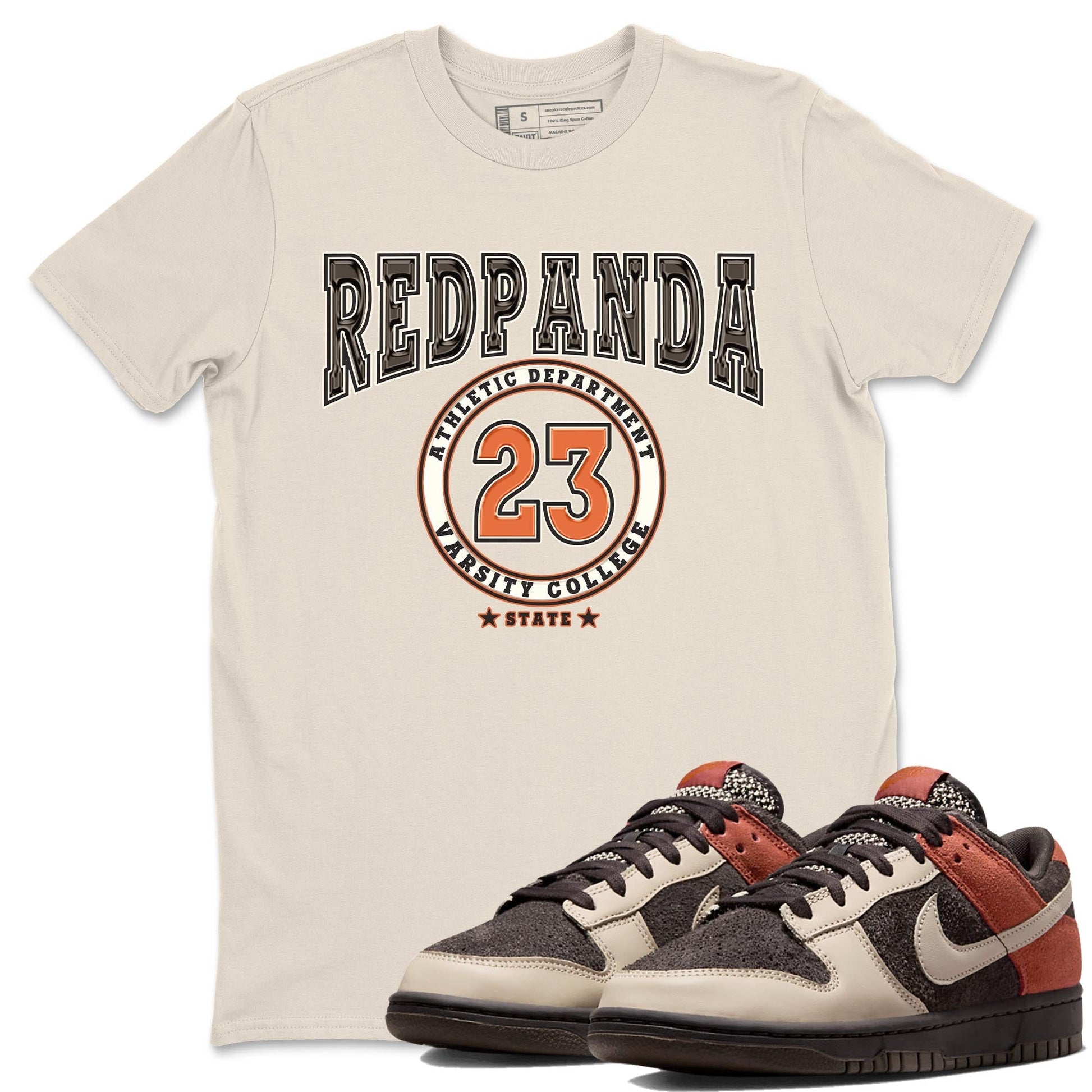 Nike Low Dunk Red Panda shirt to match jordans Varsity sneaker tees Nike Dunk Red Panda SNRT Sneaker Tees Unisex Streetwear Clothing Natural 1 T-Shirt