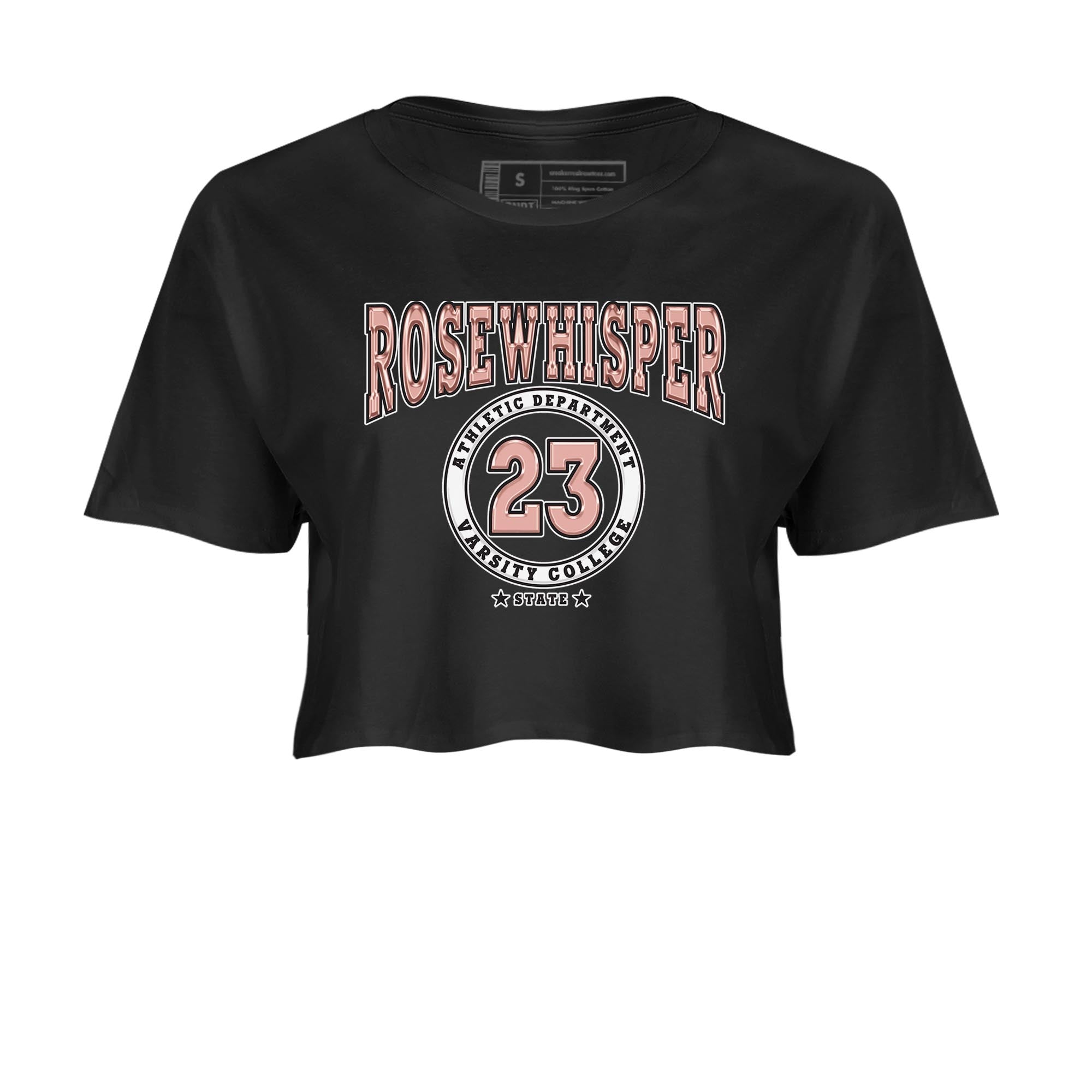 Nike Dunks Low Rose Whisper shirt to match jordans Varsity sneaker tees Nike Dunk Rose Whisper SNRT Sneaker Release Tees Black 2 Crop T-Shirt