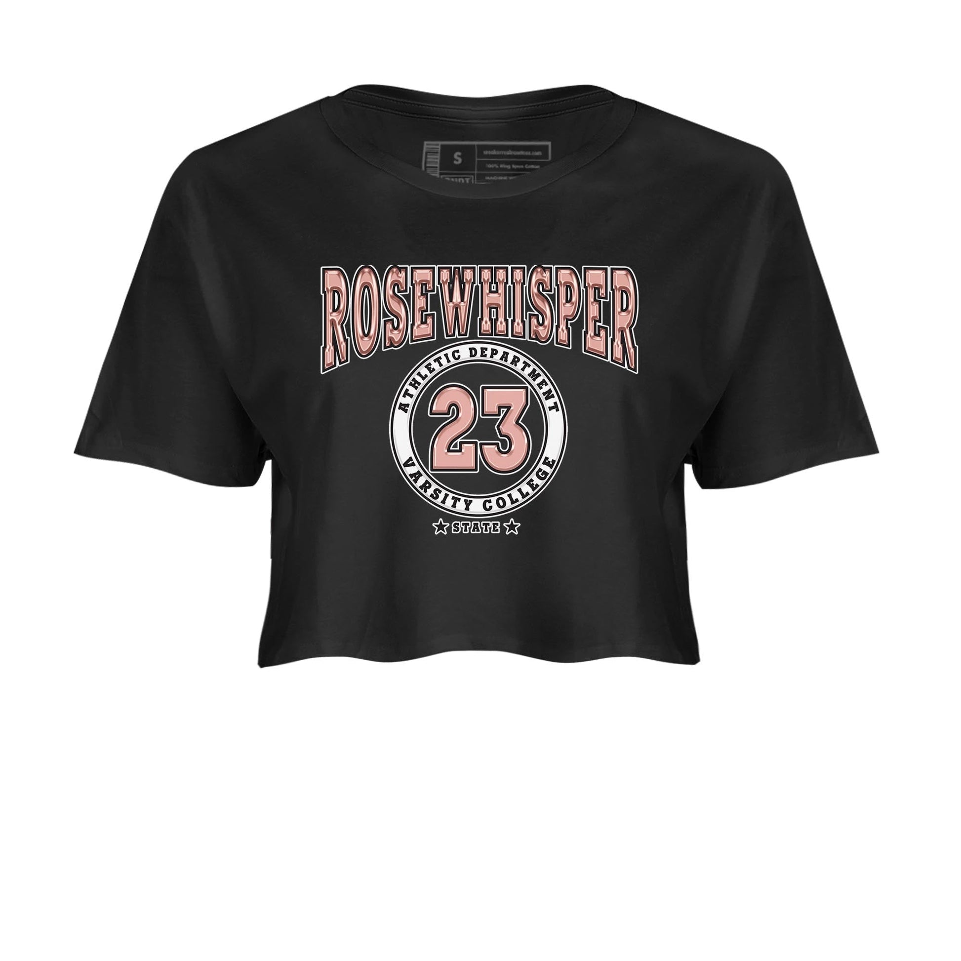 Nike Dunks Low Rose Whisper shirt to match jordans Varsity sneaker tees Nike Dunk Rose Whisper SNRT Sneaker Release Tees Black 2 Crop T-Shirt