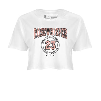 Nike Dunks Low Rose Whisper shirt to match jordans Varsity sneaker tees Nike Dunk Rose Whisper SNRT Sneaker Release Tees White 2 Crop T-Shirt