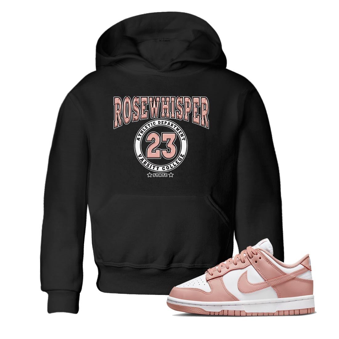 Nike Dunks Low Rose Whisper shirt to match jordans Varsity sneaker tees Nike Dunk Rose Whisper SNRT Sneaker Release Tees Baby Toddler Black 1 T-Shirt