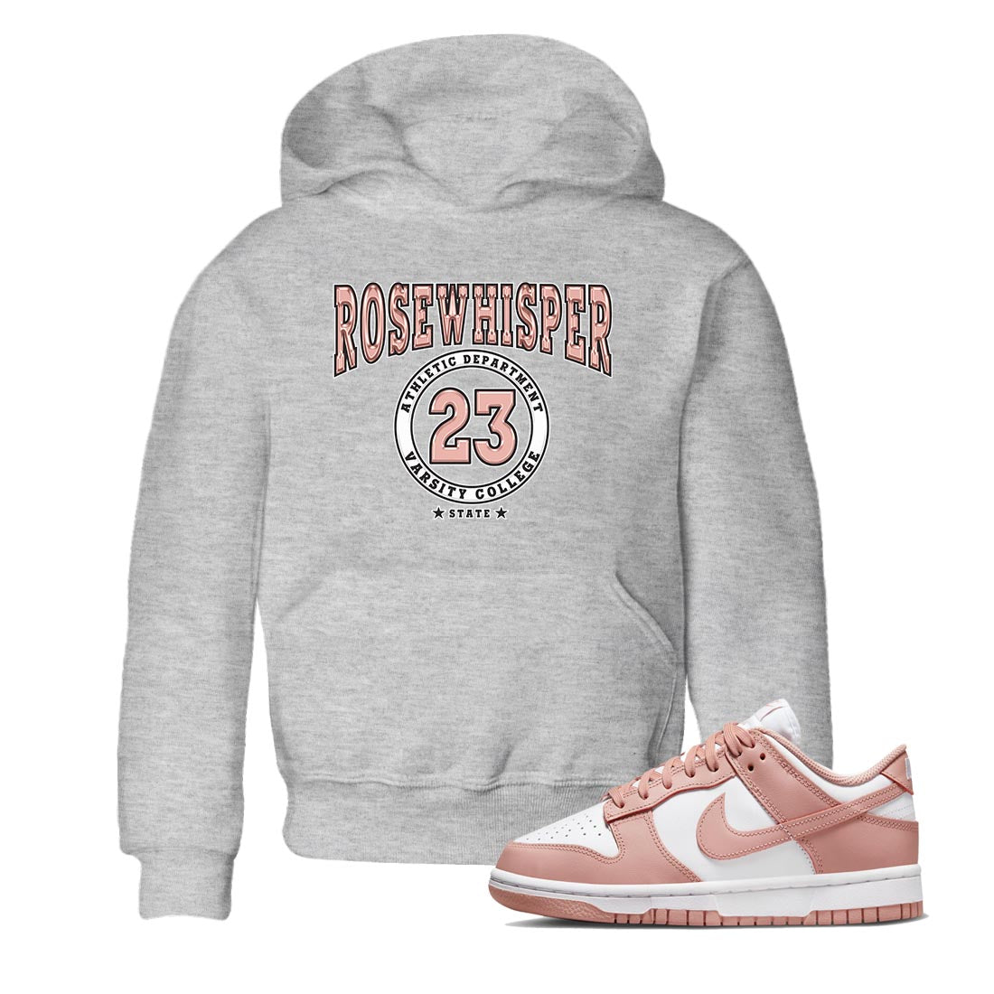 Nike Dunks Low Rose Whisper shirt to match jordans Varsity sneaker tees Nike Dunk Rose Whisper SNRT Sneaker Release Tees Baby Toddler Heather Grey 1 T-Shirt