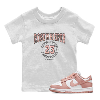 Nike Dunks Low Rose Whisper shirt to match jordans Varsity sneaker tees Nike Dunk Rose Whisper SNRT Sneaker Release Tees Baby Toddler White 1 T-Shirt