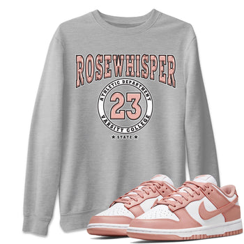 Nike Dunks Low Rose Whisper shirt to match jordans Varsity sneaker tees Nike Dunk Rose Whisper SNRT Sneaker Release Tees Unisex Heather Grey 1 T-Shirt