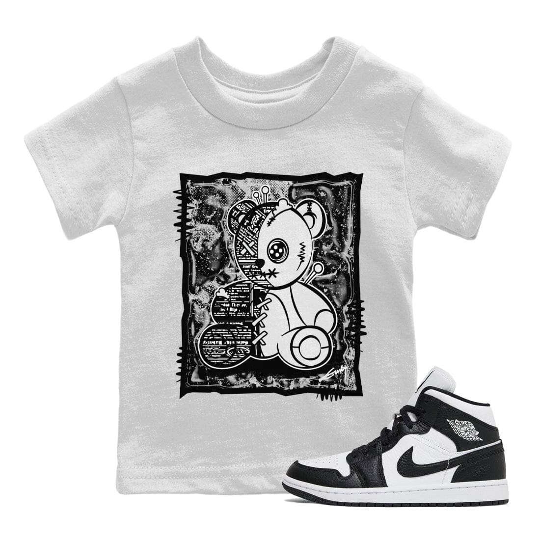 Jordan 1 Homage Sneaker Match Tees Vintage Bear Sneaker Tees Jordan 1 Homage Sneaker Release Tees Kids Shirts