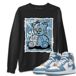 Jordan 1 Denim Sneaker Match Tees Vintage Bear Sneaker Tees Jordan 1 Denim Sneaker Release Tees Unisex Shirts