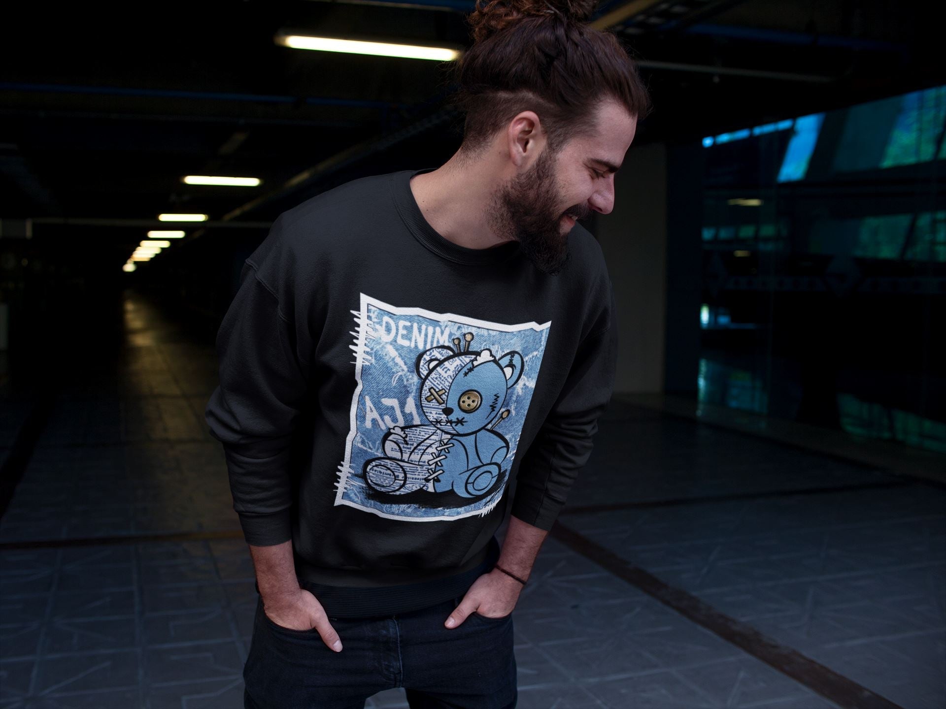 Jordan 1 Denim Sneaker Match Tees Vintage Bear Sneaker Tees Jordan 1 Denim Sneaker Release Tees Unisex Shirts