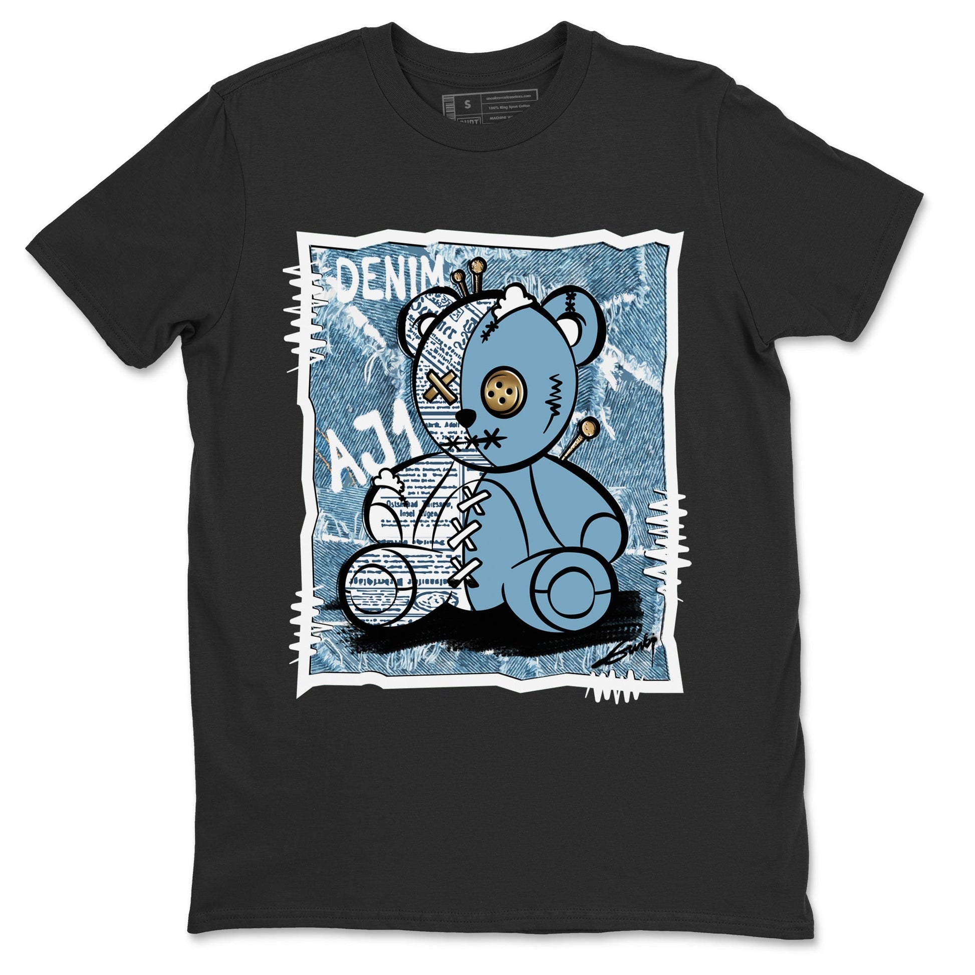 Jordan 1 Denim Sneaker Match Tees Vintage Bear Sneaker Tees Jordan 1 Denim Sneaker Release Tees Unisex Shirts