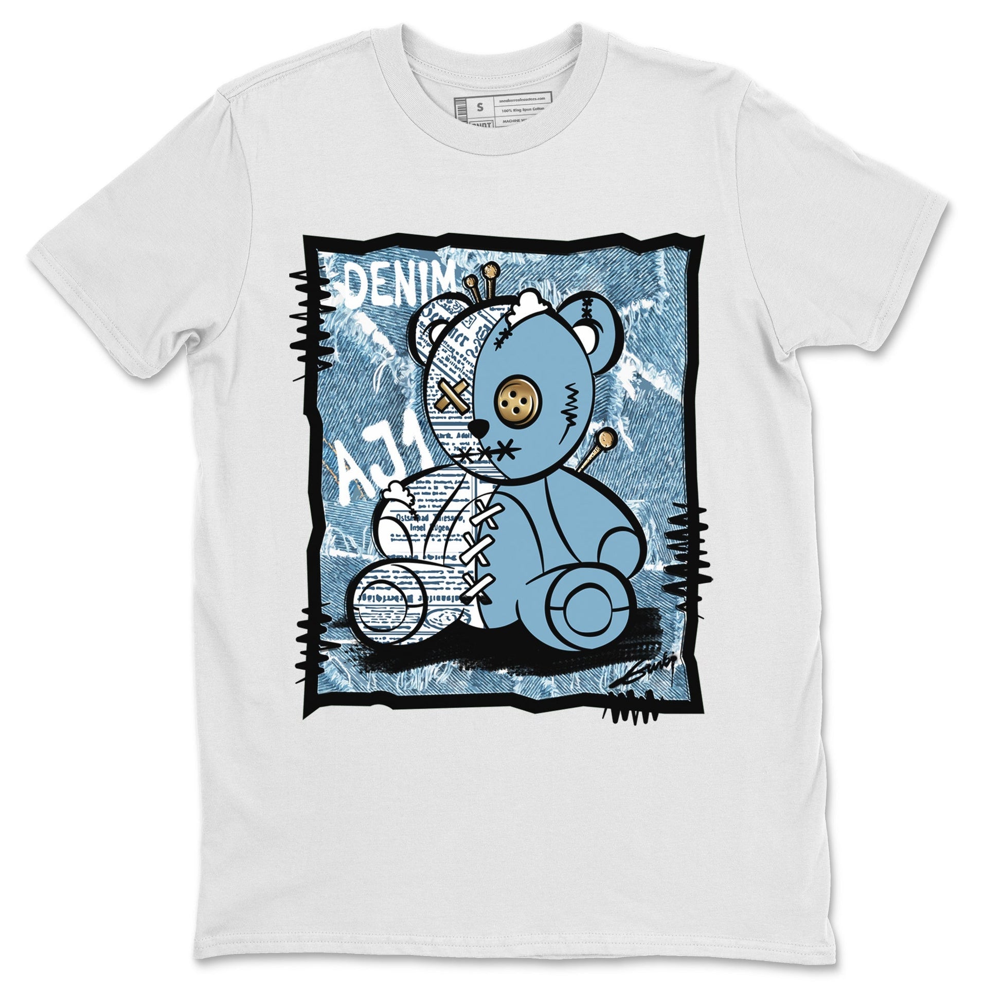 Jordan 1 Denim Sneaker Match Tees Vintage Bear Sneaker Tees Jordan 1 Denim Sneaker Release Tees Unisex Shirts