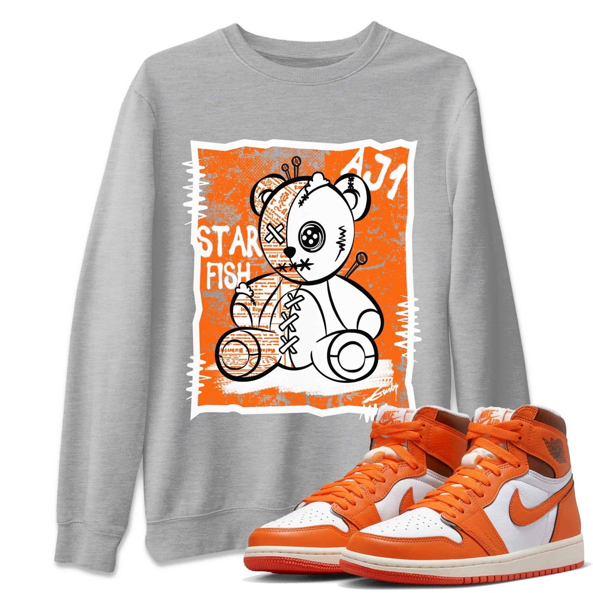 Jordan 1 Starfish Sneaker Match Tees Vintage Bear Sneaker Tees Jordan 1 Starfish Sneaker Release Tees Unisex Shirts