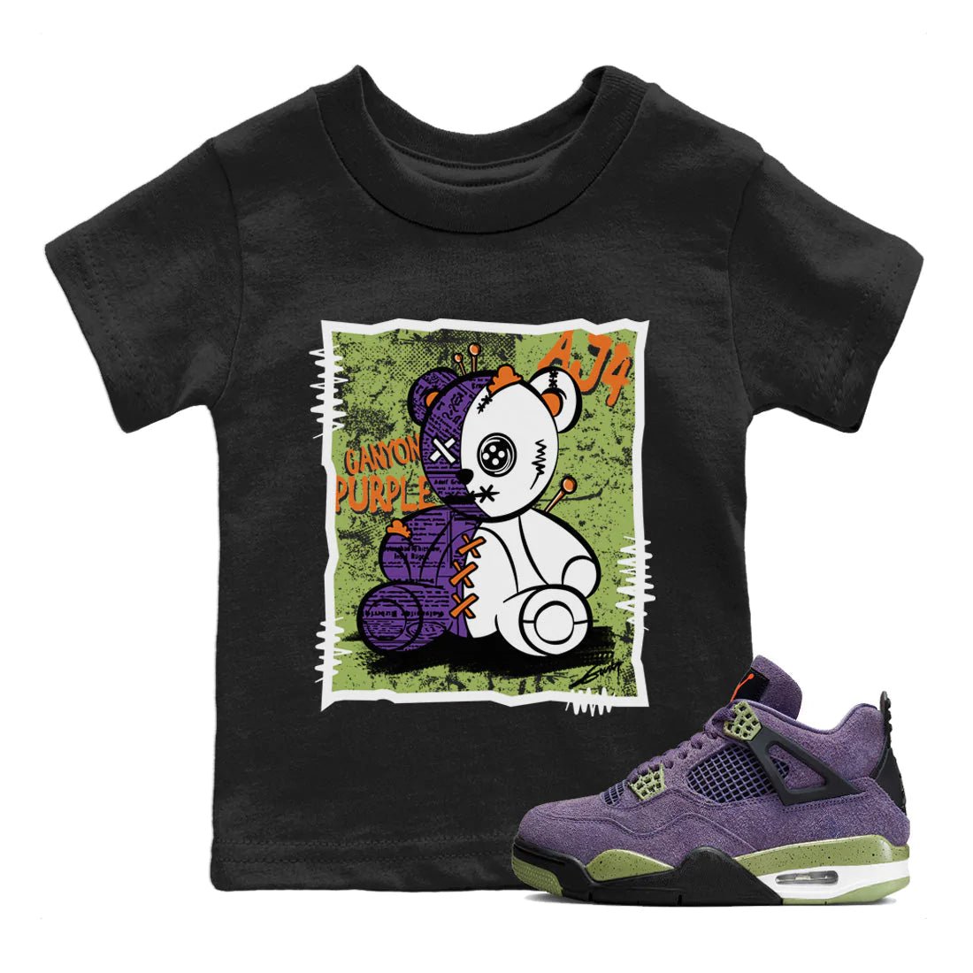 Jordan 4 Canyon Purple Sneaker Match Tees Vintage Bear Sneaker Tees Jordan 4 Canyon Purple Sneaker Release Tees Kids Shirts