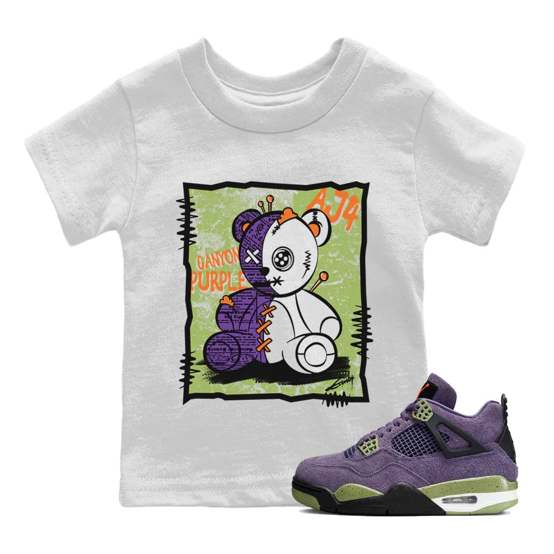 Jordan 4 Canyon Purple Sneaker Match Tees Vintage Bear Sneaker Tees Jordan 4 Canyon Purple Sneaker Release Tees Kids Shirts