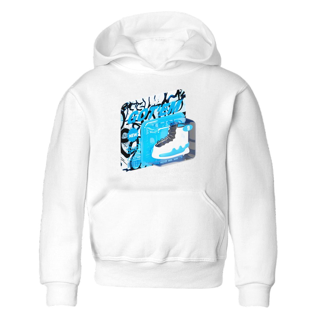 9s Powder Blue shirt to match jordans Vintage Packaging sneaker tees Air Jordan 9 Powder Blue SNRT sneaker release tees baby toddler White 2 cotton Shirt