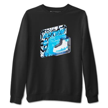 9s Powder Blue shirt to match jordans Vintage Packaging sneaker tees Air Jordan 9 Powder Blue SNRT Sneaker Release Tees unisex cotton Black 2 crew neck shirt