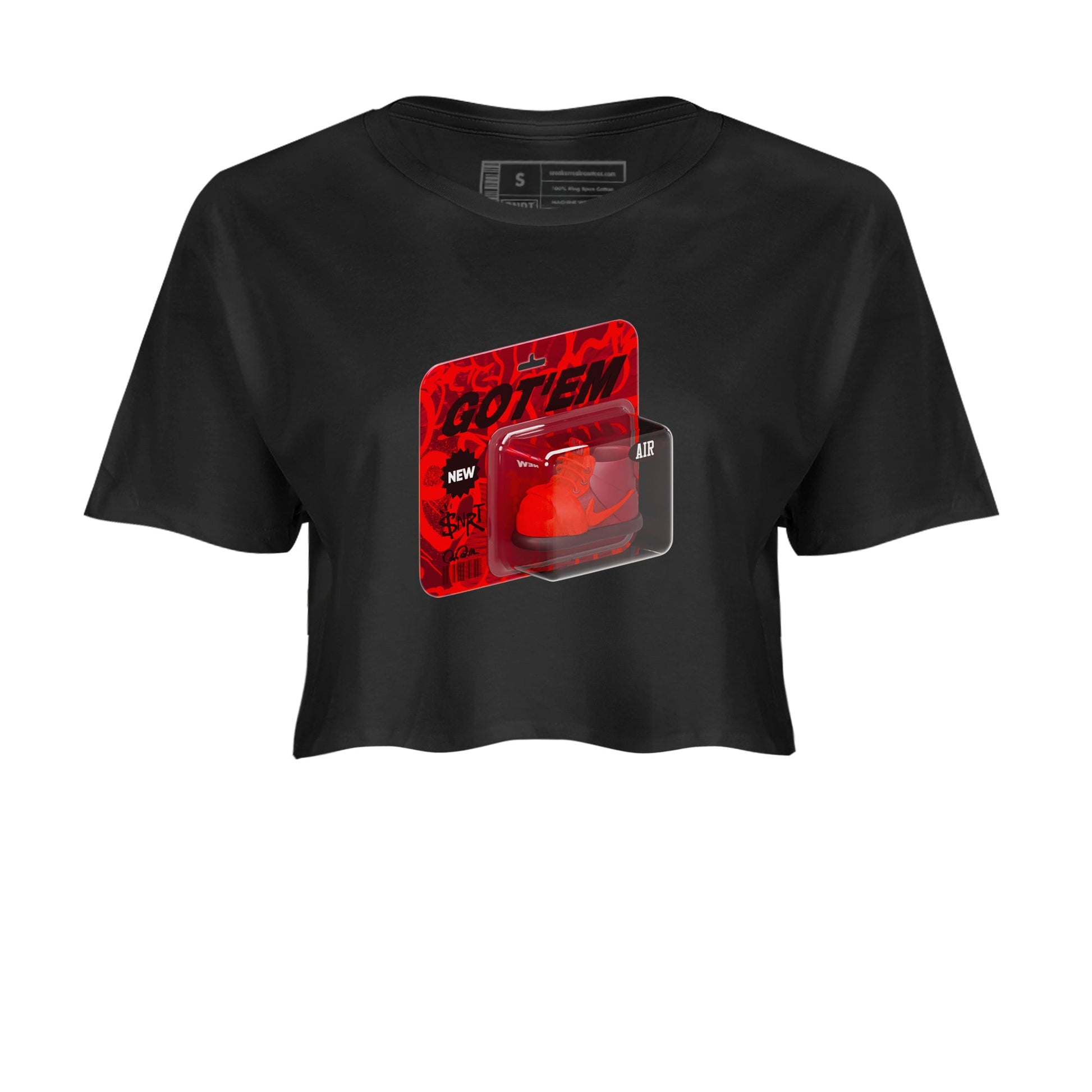 Air Force 1 Layers of Love shirt to match jordans Vintage Toy Packaging sneaker tees af1 Layers of Love SNRT Sneaker Release Tees Black 2 crop length shirt