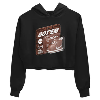 Air Force Low Chocolate shirt to match jordans Vintage Toy Packaging sneaker tees chocolate Nike Air Force Low Chocolate SNRT Sneaker Release Tees Black 2 Crop T-Shirt