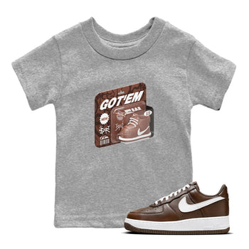 Air Force Low Chocolate shirt to match jordans Vintage Toy Packaging sneaker tees chocolate Nike Air Force Low Chocolate SNRT Sneaker Release Tees Baby Toddler Heather Grey 1 T-Shirt