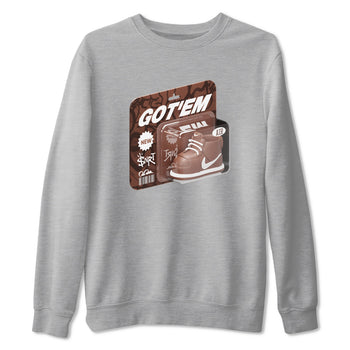 Air Force Low Chocolate shirt to match jordans Vintage Toy Packaging sneaker tees chocolate Nike Air Force Low Chocolate SNRT Sneaker Release Tees Unisex Heather Grey 2 T-Shirt