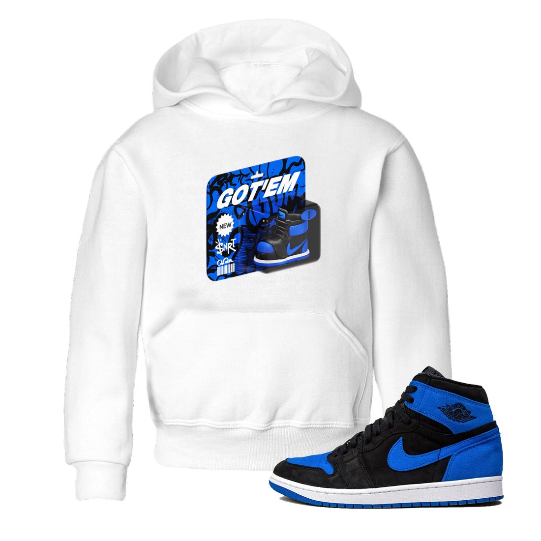 Air Jordan 1 Royal Reimagined shirt to match jordans Vintage Toy Packaging sneaker tees AJ1 Royal Reimagined SNRT Sneaker Release Tees Baby Toddler White 1 T-Shirt