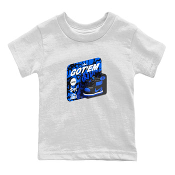 Air Jordan 1 Royal Reimagined shirt to match jordans Vintage Toy Packaging sneaker tees AJ1 Royal Reimagined SNRT Sneaker Release Tees Baby Toddler White 2 T-Shirt