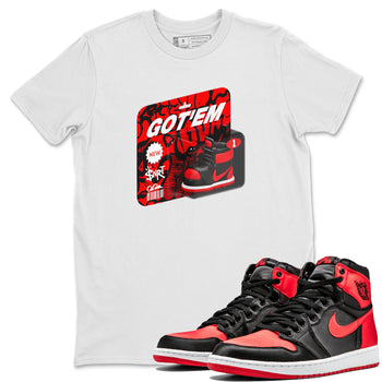 Air Jordan 1 Satin Bred shirt to match jordans Vintage Toy Packaging sneaker tees AJ1 Satin Bred SNRT Sneaker Release Tees Unisex White 1 T-Shirt