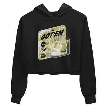 Air Jordan 1 Travis Scott Golf Olive shirt to match jordans Vintage Toy Packaging sneaker tees AJ1 Travis Scott Golf Olive SNRT Sneaker Release Tees Black 2 Crop T-Shirt