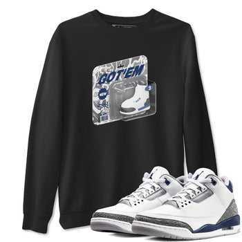 3s Midnight Navy 2023 shirt to match jordans Vintage Toy Packaging sneaker tees Air Jordan 3 Midnight Navy 2023 SNRT Sneaker Release Tees unisex cotton Black 1 crew neck shirt