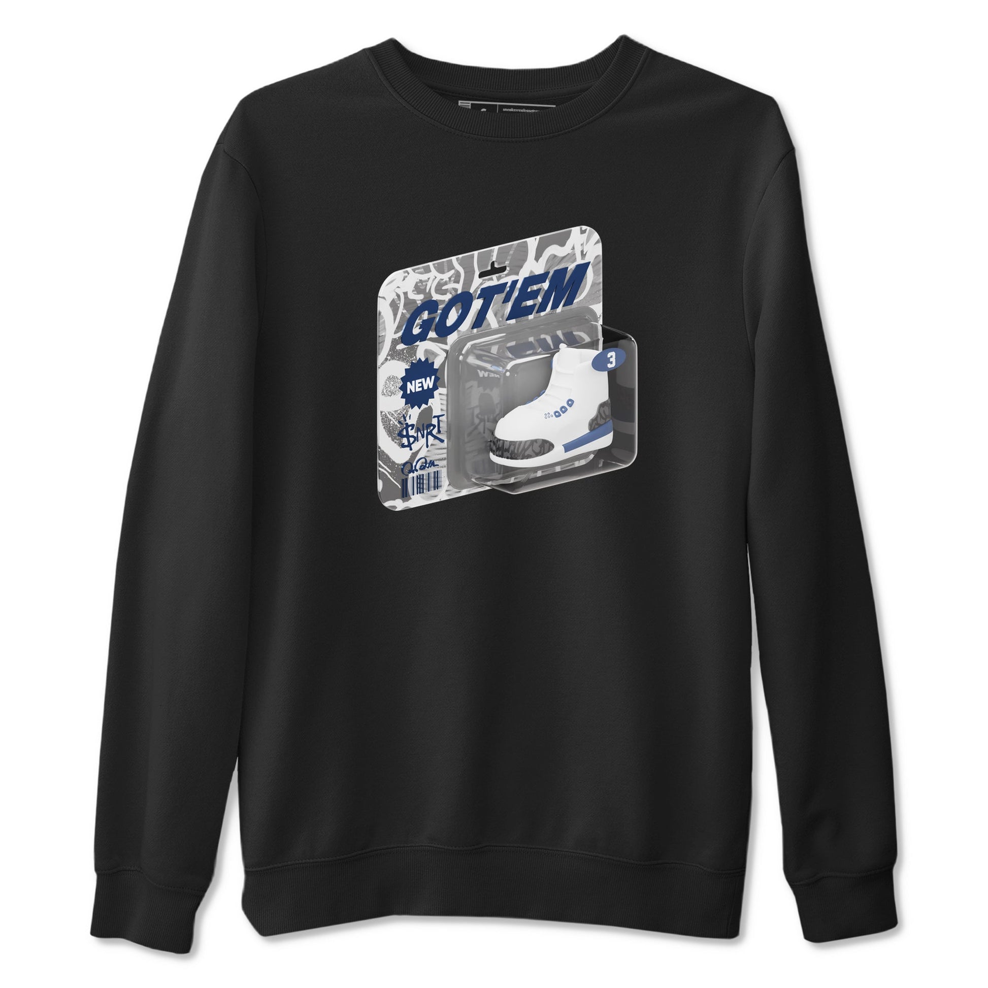 3s Midnight Navy 2023 shirt to match jordans Vintage Toy Packaging sneaker tees Air Jordan 3 Midnight Navy 2023 SNRT Sneaker Release Tees unisex cotton Black 2 crew neck shirt