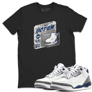 3s Midnight Navy 2023 shirt to match jordans Vintage Toy Packaging sneaker tees Air Jordan 3 Midnight Navy 2023 SNRT Sneaker Release Tees unisex cotton Black 1 crew neck shirt