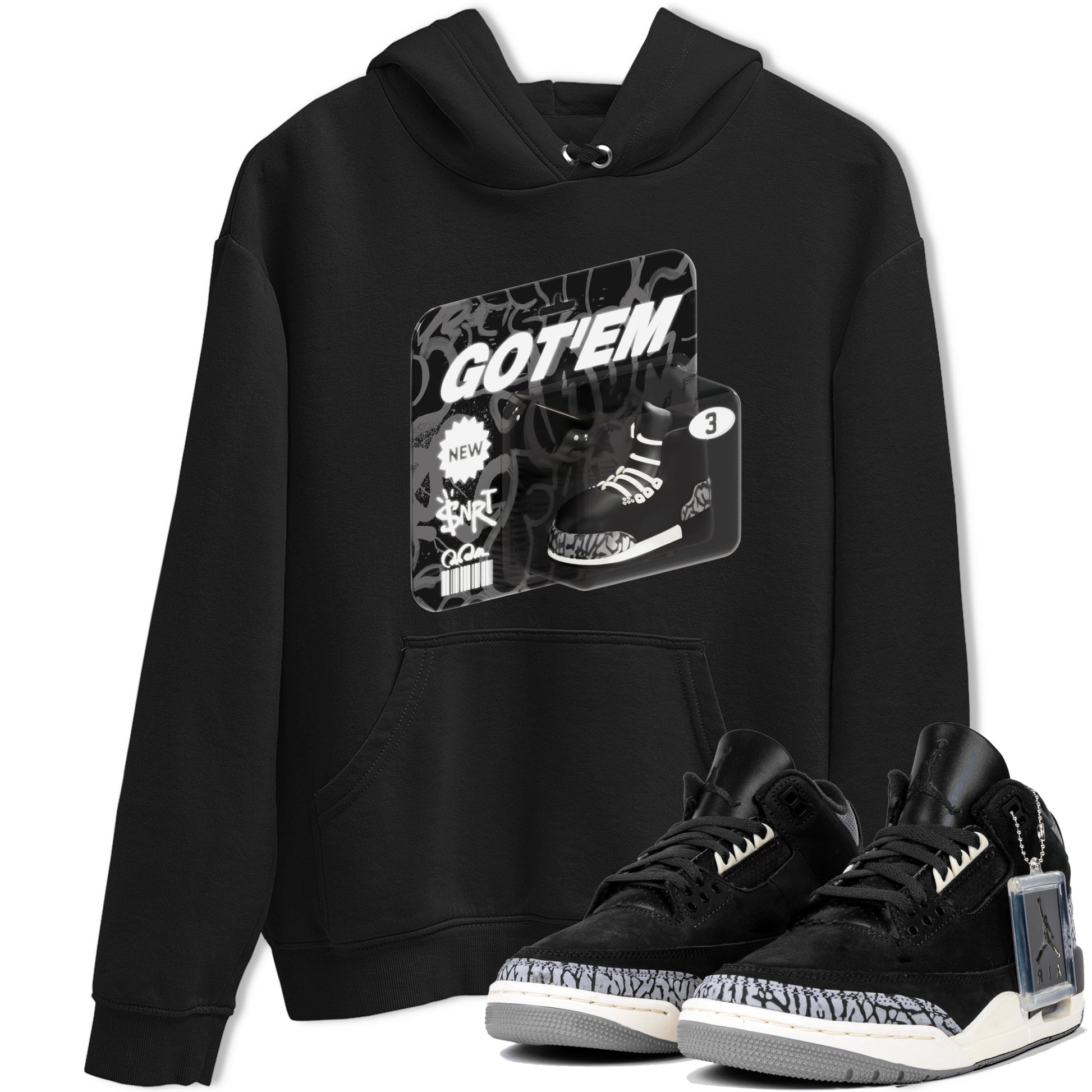 Air Jordan 3 Off Noir shirt to match jordans Vintage Toy Packaging sneaker tees AJ3 Off Noir SNRT Sneaker Release Tees Unisex Black 1 T-Shirt