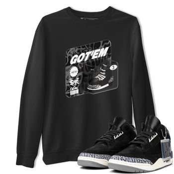 Air Jordan 3 Off Noir shirt to match jordans Vintage Toy Packaging sneaker tees AJ3 Off Noir SNRT Sneaker Release Tees Unisex Black 1 T-Shirt