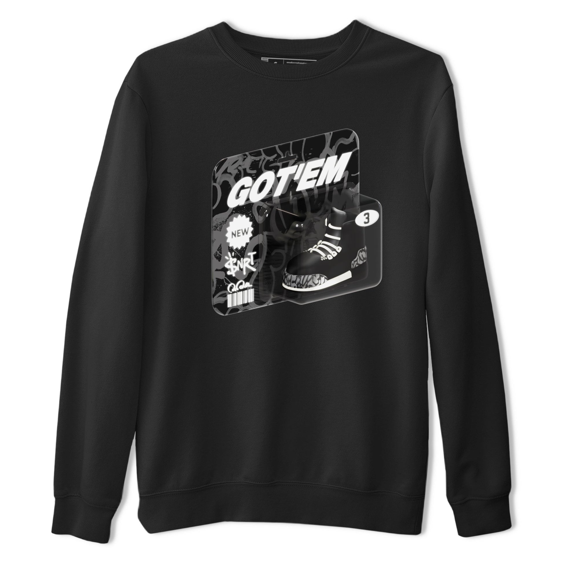 Air Jordan 3 Off Noir shirt to match jordans Vintage Toy Packaging sneaker tees AJ3 Off Noir SNRT Sneaker Release Tees Unisex Black 2 T-Shirt